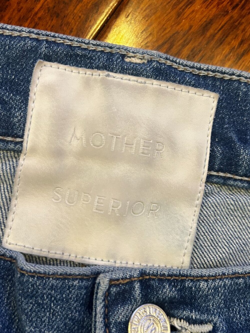 MOTHER The Scrapper Ankle Jeans Cowboys Don't Cry Size 28 - Picture 6 of 8